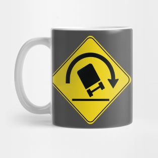 Caution Road Sign Tipping Truck Mug